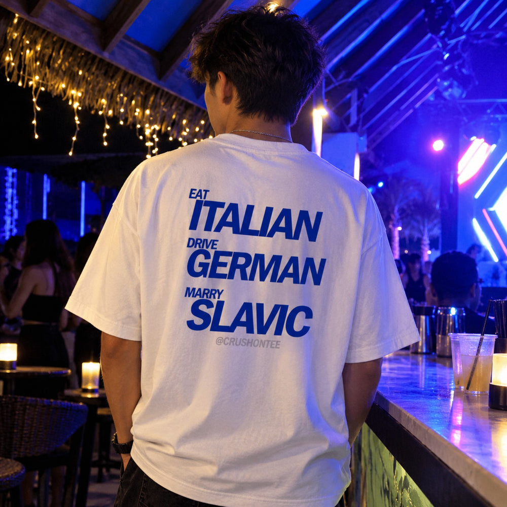 Eat Italian Drive German Marry Slavic T-Shirt — Image 4
