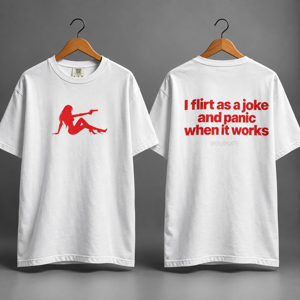Flirt As A Joke Tee — Image 1